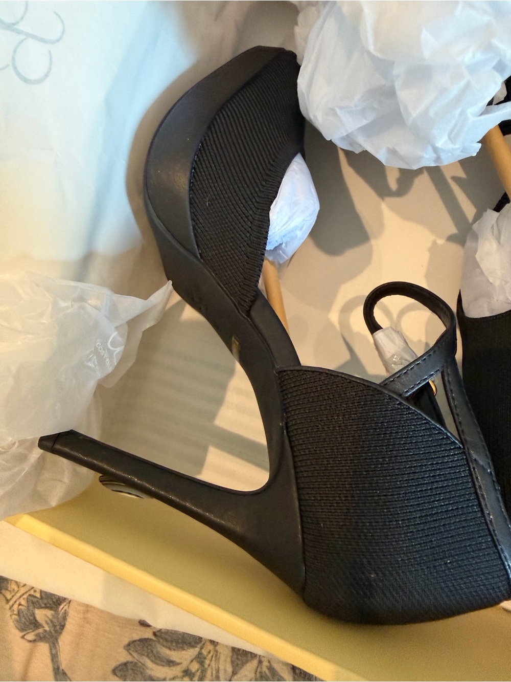 Black Ankle-Strap High Heel Pumps